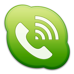 Skype Phone Green Icon 256x256 png